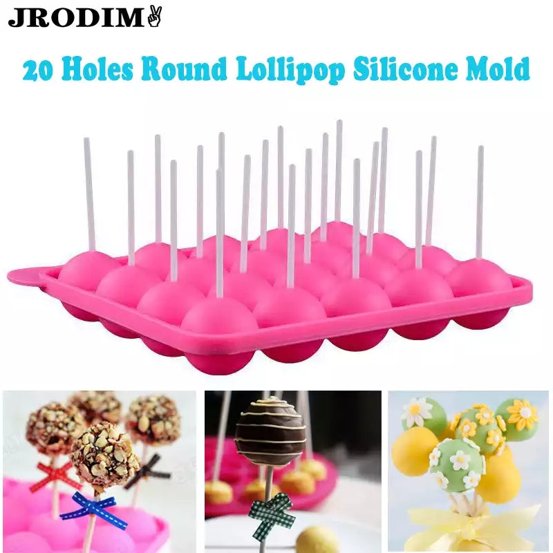 12 Hole Silicone Round Lollipop Mold Cake Pop Mold DIY Chocolate