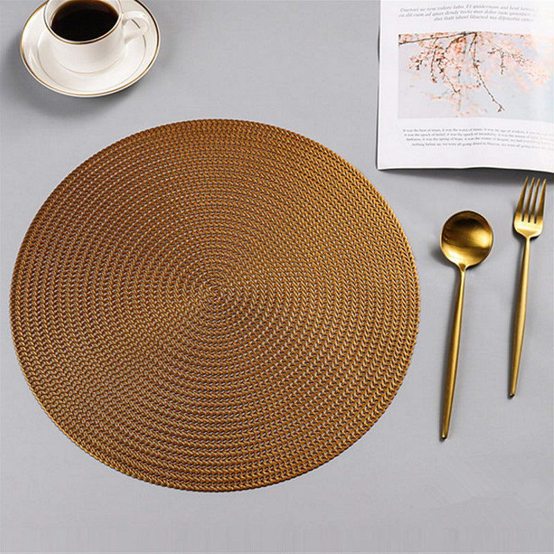 Gold Round PVC Placemat 38 cm