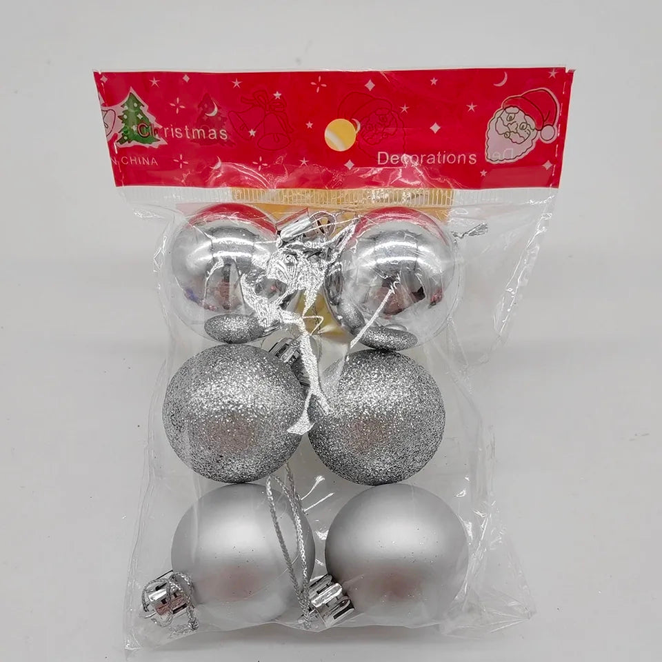 6 cm Christmas Decorations 6 Balls