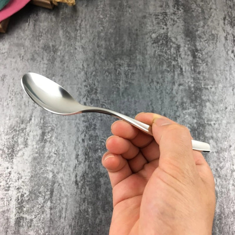 stainless steel dessert spoon