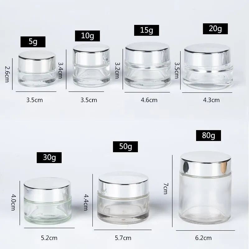 Cosmetic Empty Glass Bottle 50g