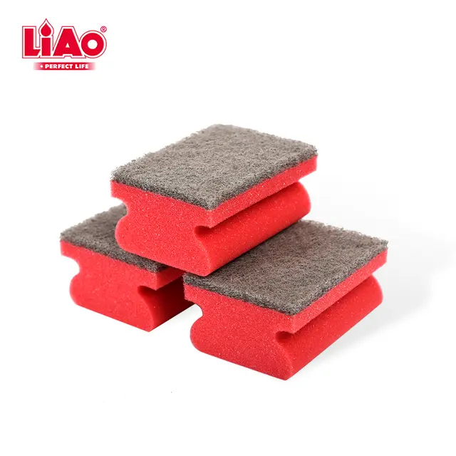 LIAO 3PCS Double Side Scouring Pad