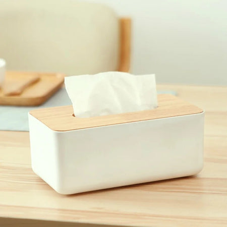 Wooden Lid Tissue Holder