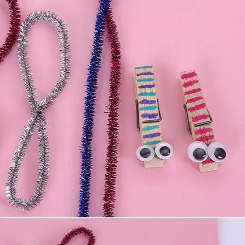 Glitter Chenille Pipe Cleaners 50 PCS