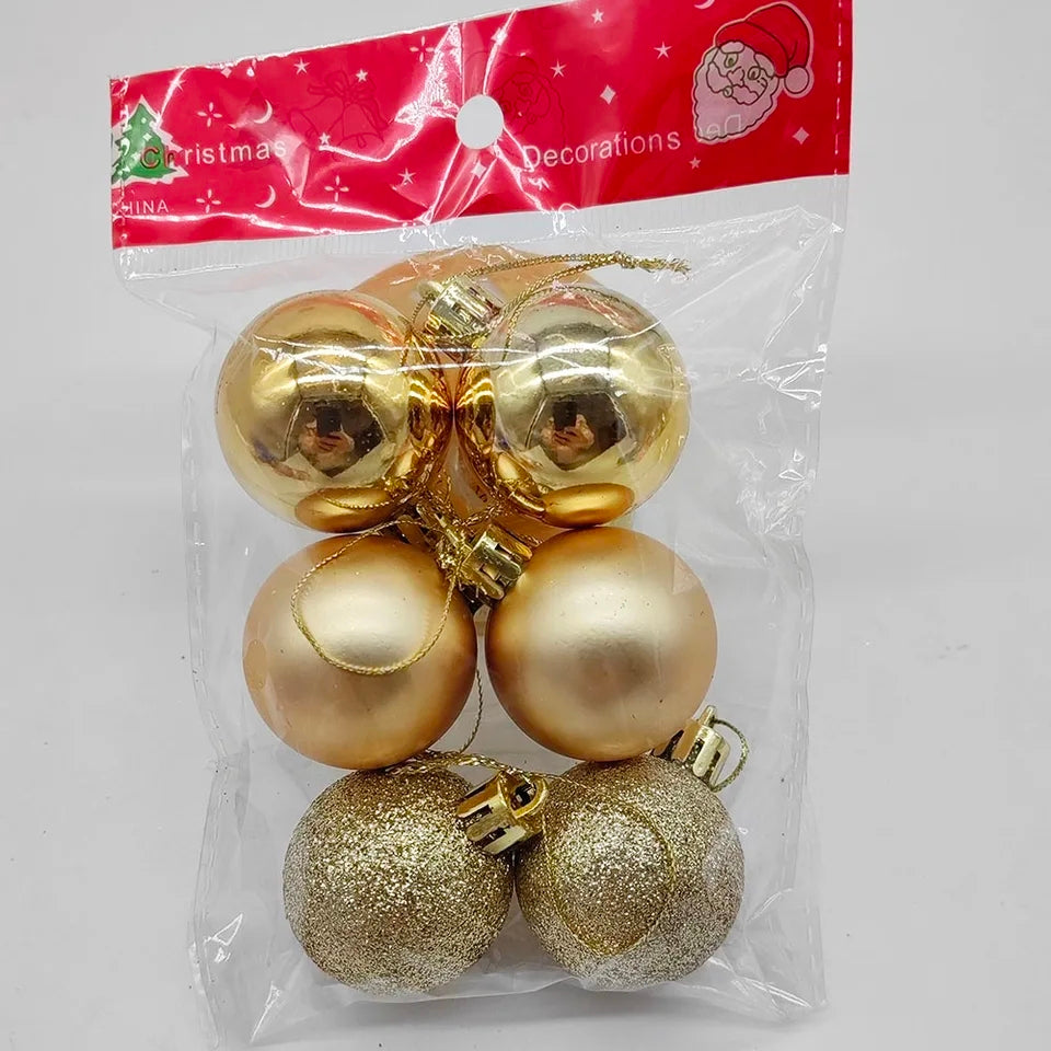 6 cm Christmas Decorations 6 Balls