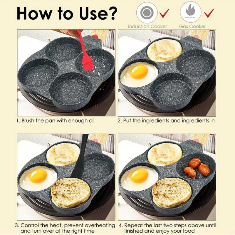 4-Hole Omelet Burger Pan