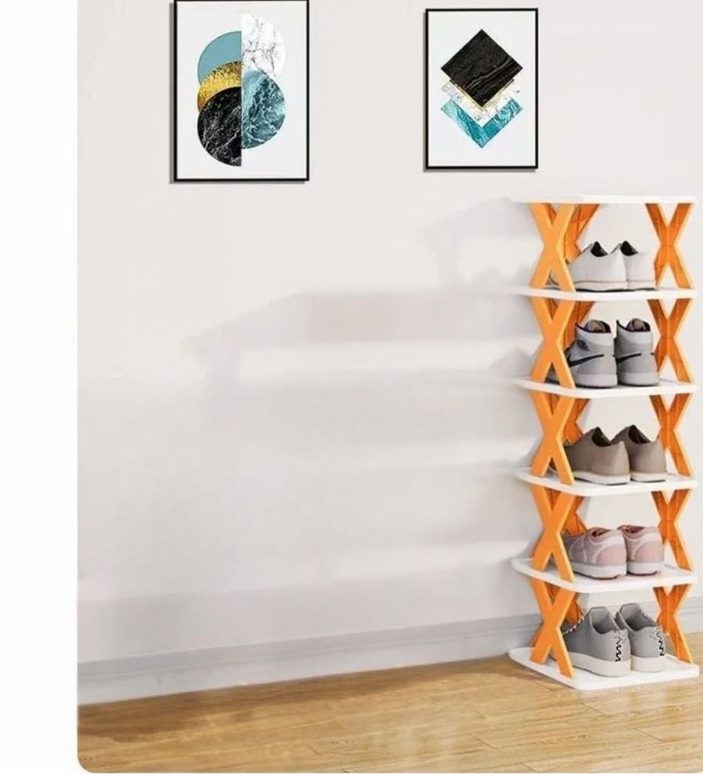 5 Layer Stackable Plastic Shoe Rack bamagate.com