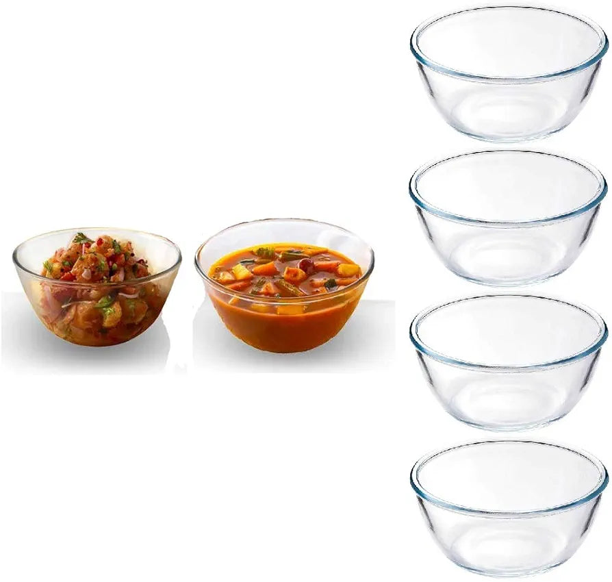 6 PCS Glass Bowl Set for Dessert