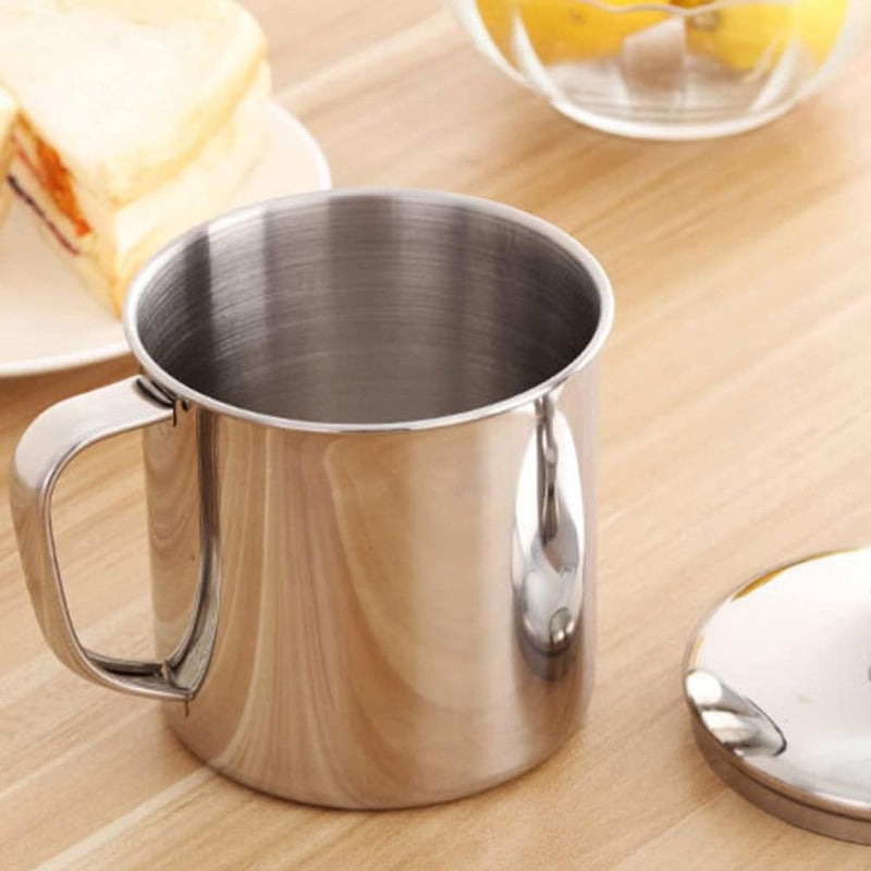 stainless steel mug with lid