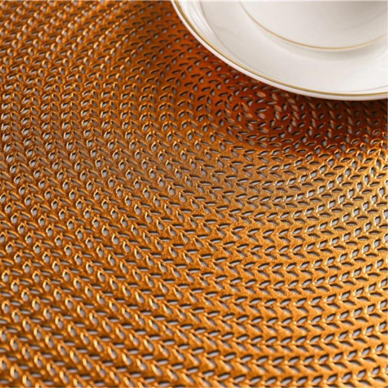 Gold Round PVC Placemat 38 cm