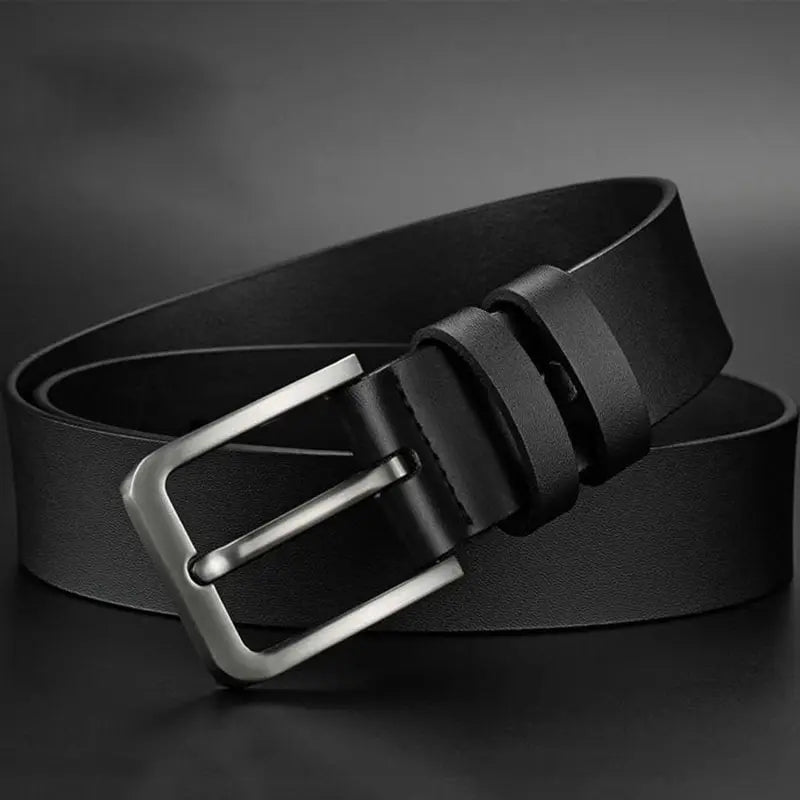 Men's Leather Belt Black Causal Wear