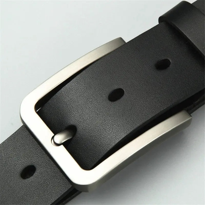 Men's Leather Belt Black Causal Wear