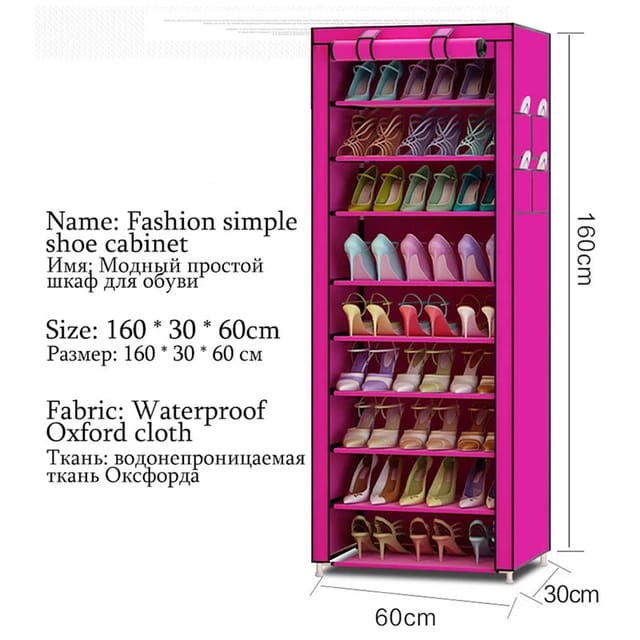 9 Layer Shoe Rack with Cover