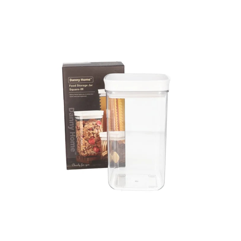 Square Food Storage Plastic Jar