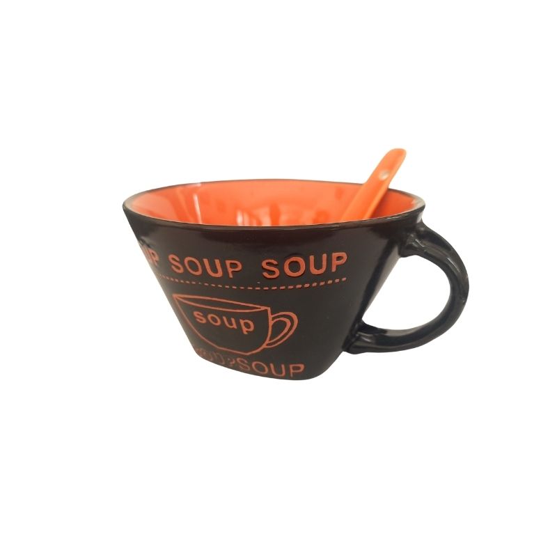 Soup Cup Porcelain with Spoon