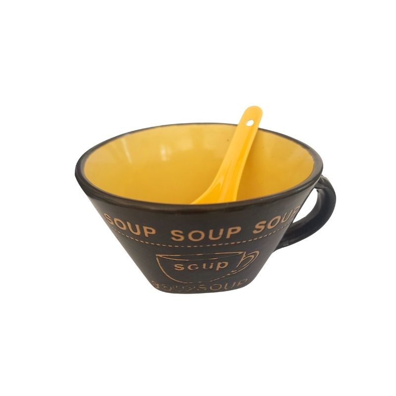 Soup Cup Porcelain with Spoon