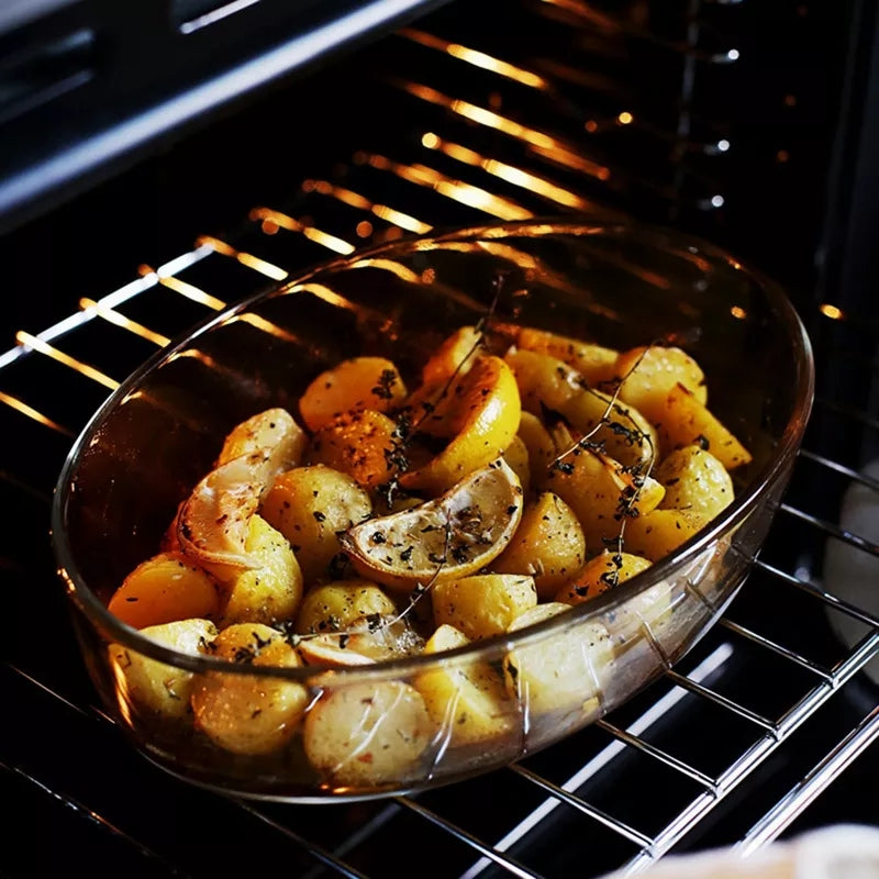 oval glass dish bakeware