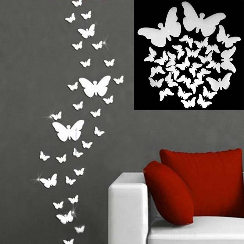 24 pcs Assorted 3D Butterflies Decals Wall Stickers Party DIY Favors  Decorations