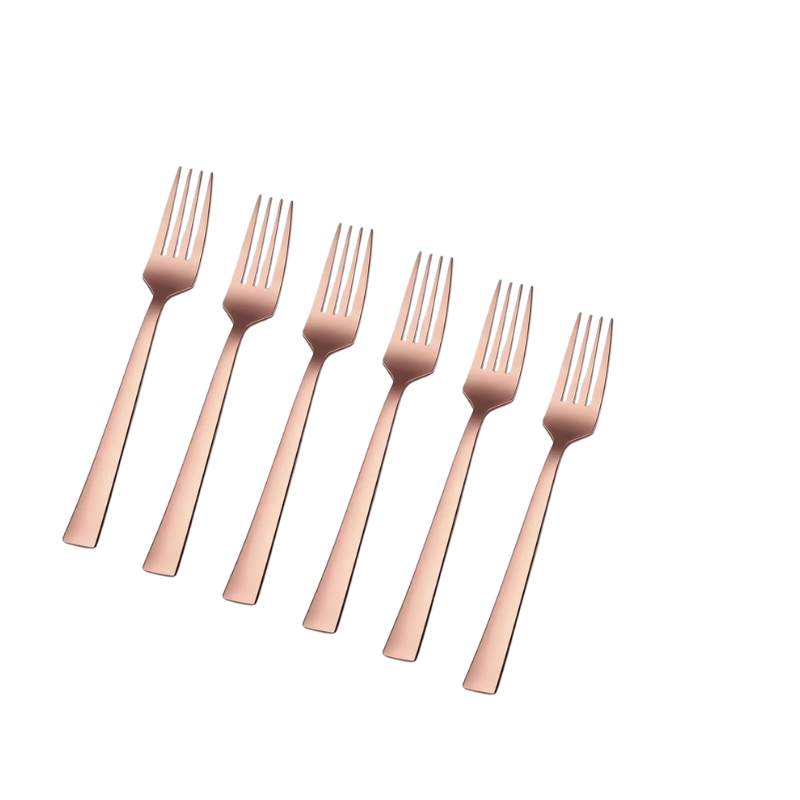 Rose Gold Table Fork 6 PCs