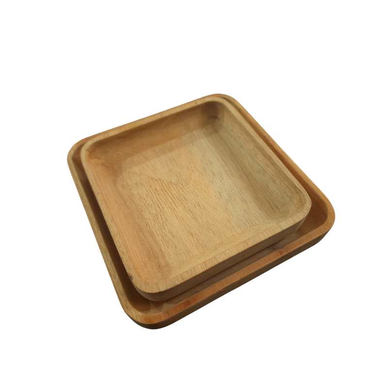 Multipurpose Square Wooden Tray