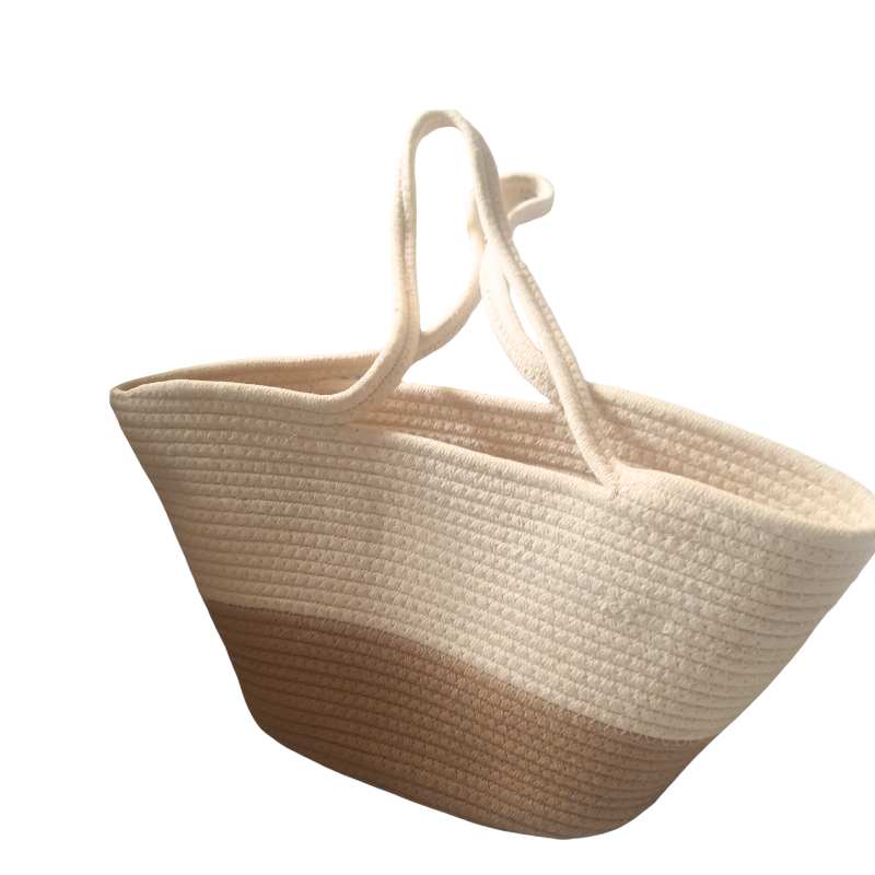 Natural Jute Woven Toe Bag 