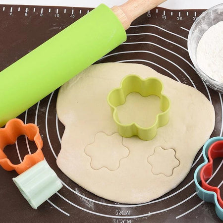 5 PCS Plastic Cookies Cutter Biscuit Mold Flower - Bamagate