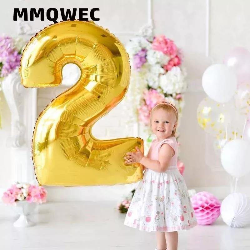 Number Aluminum Foil Balloons for Birthday Party Decorations - Bamagate