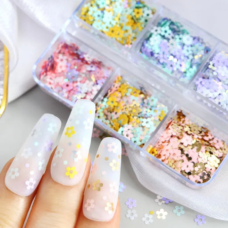 sequins nail art