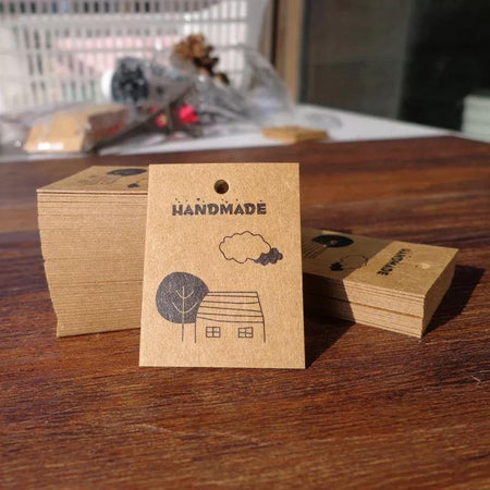 25PCS Labels "Handmade" Tag For Packing - Bamagate