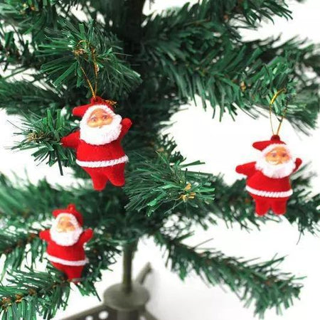 2 PCs Mini Santa Claus Pendants Hanging Ornaments Xmas Tree Home Decor - Bamagate