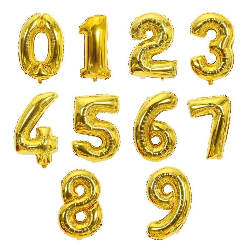 Number Aluminum Foil Balloons for Birthday Party Decorations - Bamagate