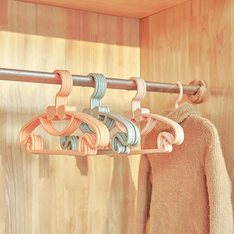 6 PCs Kids Baby Clothes Portable Plastic Coats Hanger - Bamagate