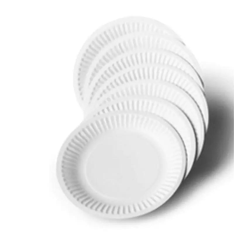 Disposable Paper Plate White 25pcs