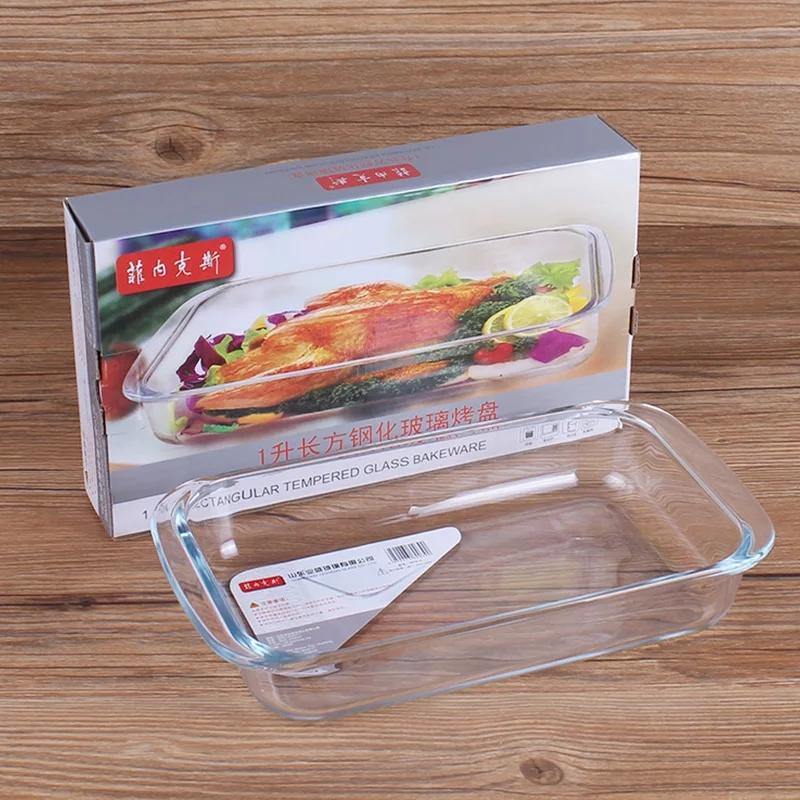 1.5 L Rectangular Glass Roaster Heat, Cold Bakeware - Bamagate