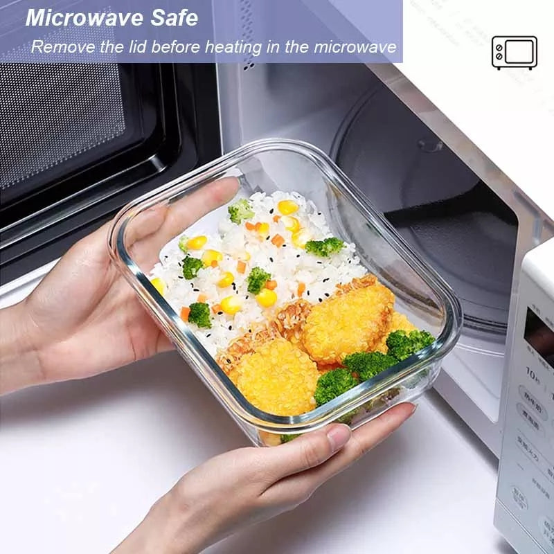 Glass Food Storage Box 3 PCS Set