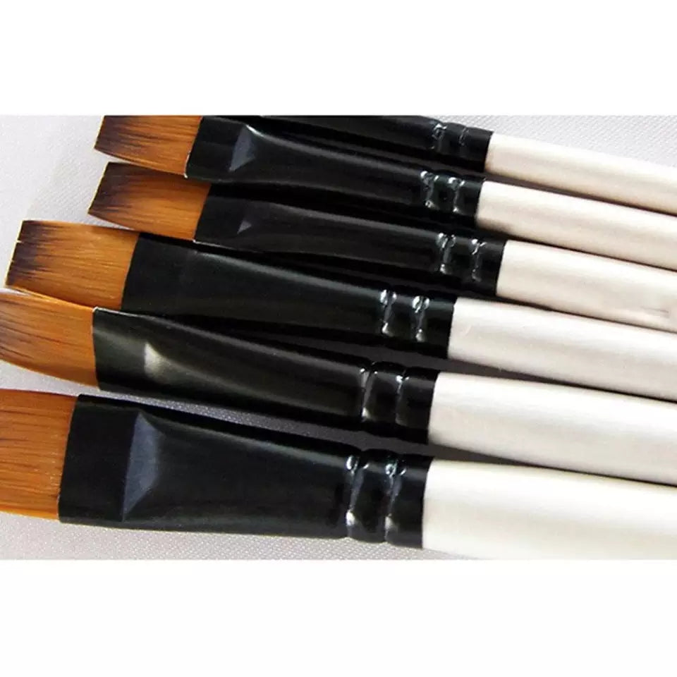 6 PCS Double Colour Nylon Artist Brush