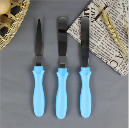 3 PCs Stainless Steel Spatula Icing Smoother Cake Decoration - Bamagate