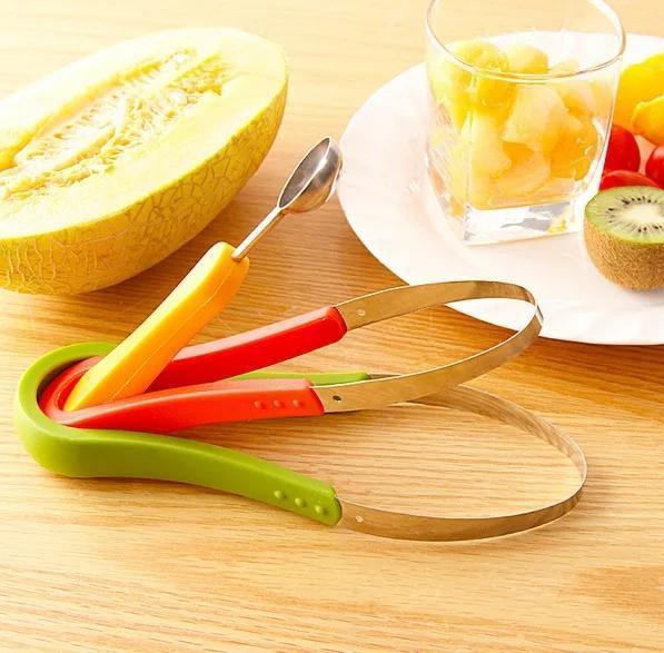 3 In 1 Stainless Steel Fruit Scoop Watermelon Slicer - Bamagate