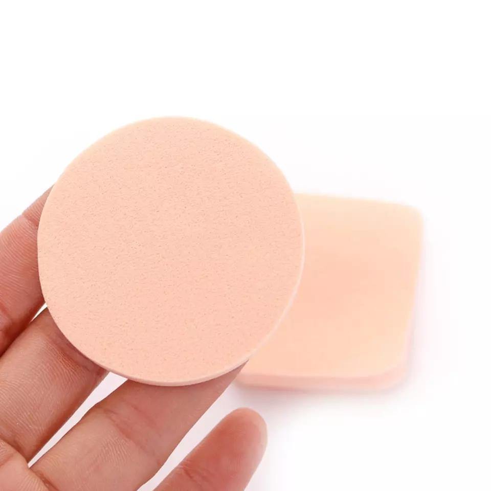 Dry And Wet Round Square Set Puff Makeup Sponge - Bamagate