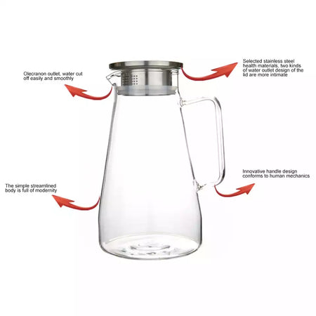 teapot glass pitcher jar