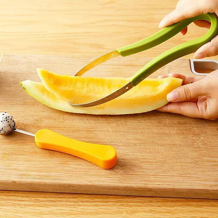 3 In 1 Stainless Steel Fruit Scoop Watermelon Slicer - Bamagate