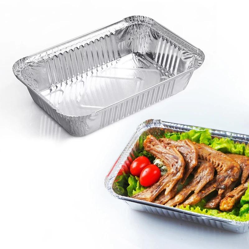 Aluminium Foil Rectangular Container 8 x 4 in, 750 ml - Bamagate