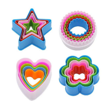 5 PCS Plastic Cookies Cutter Biscuit Mold Heart - Bamagate