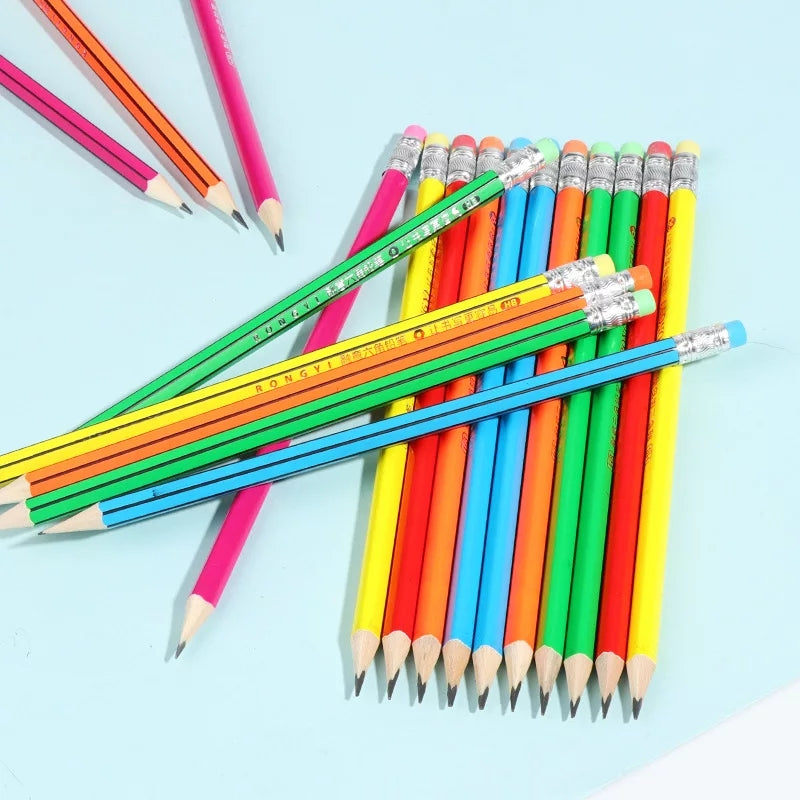 12 Pcs HB Black Pencil with Sharpener