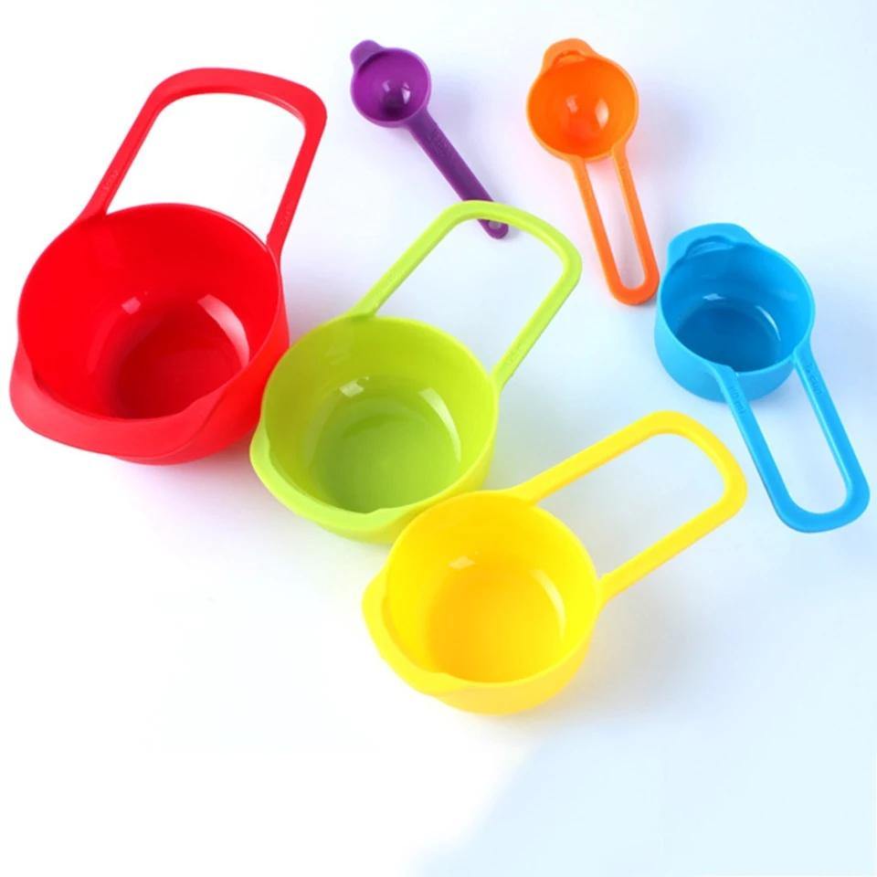 Measuring Cup Spoons Set 6 Pcs Plastic - Bamagate