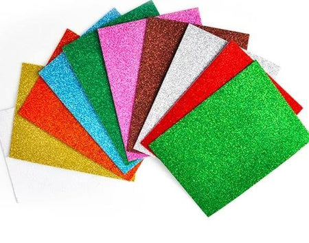 5 Pcs/lot A4 Thick Multicolor Glitter Foam Paper For DIY Handcraft - Bamagate