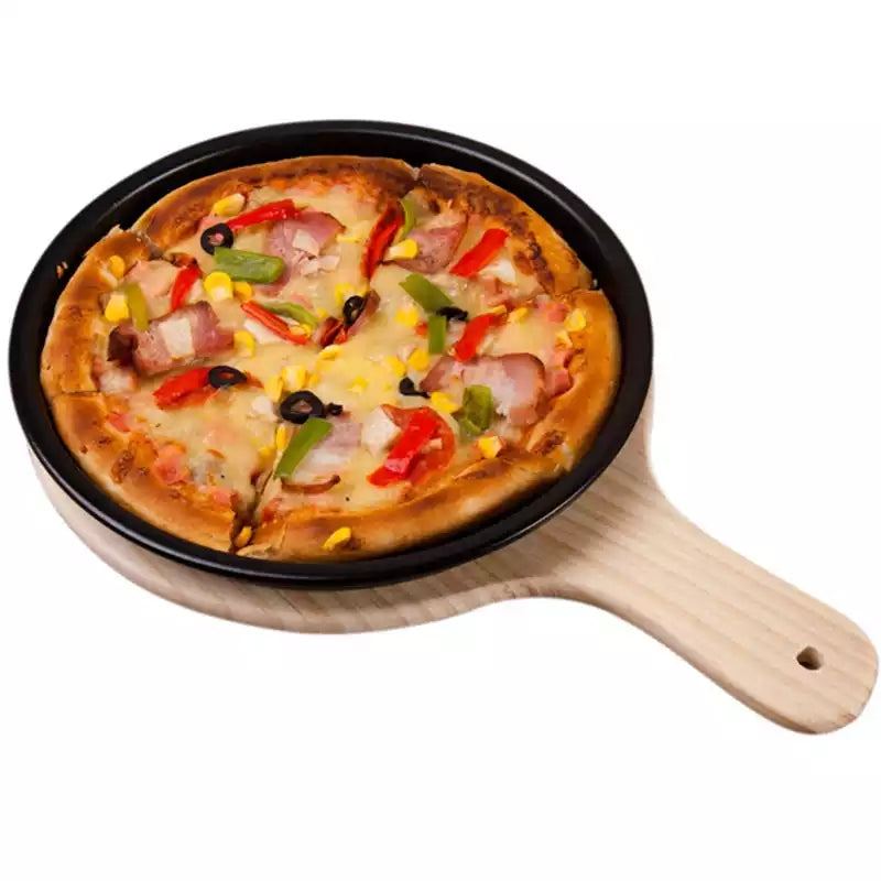 wooden round pizza board