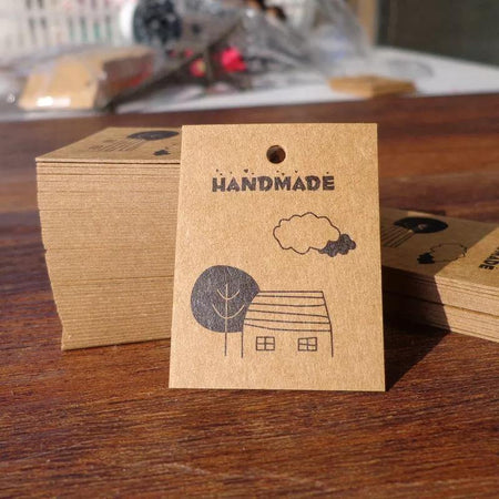 25PCS Labels "Handmade" Tag For Packing - Bamagate