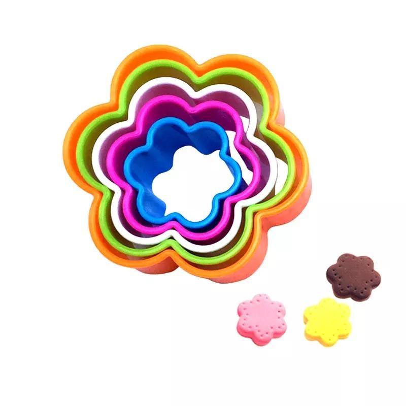 5 PCS Plastic Cookies Cutter Biscuit Mold Flower - Bamagate