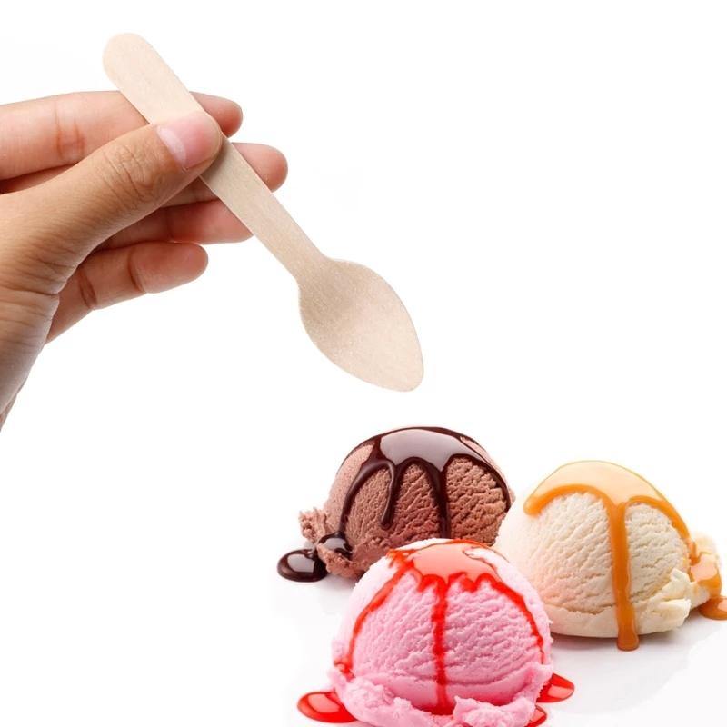 Disposable Wooden Spoons 100% All-Natural, Eco-Friendly, Biodegradable - Bamagate